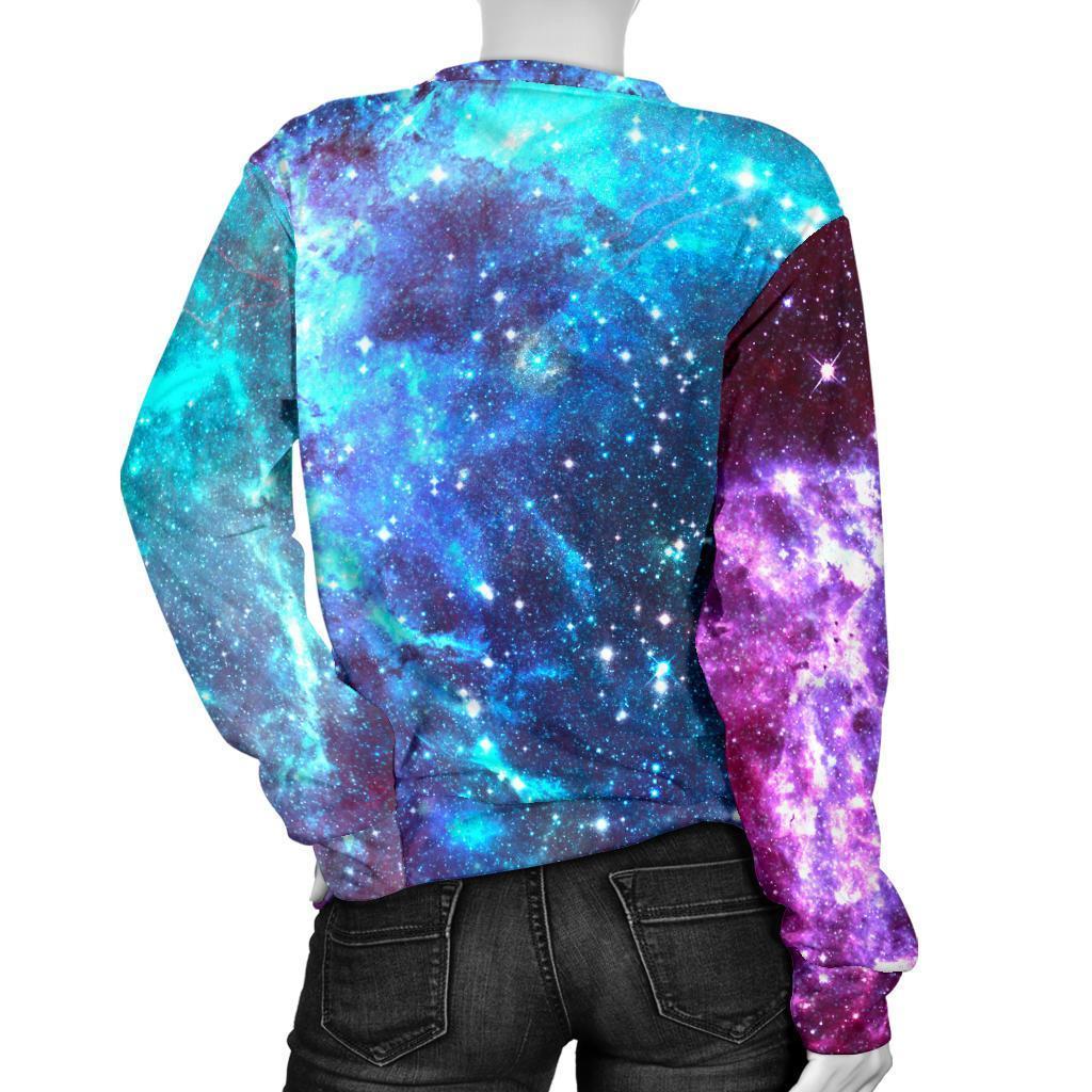 Starfield Nebula Galaxy Space Print Women's Crewneck Sweatshirt GearFrost