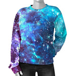 Starfield Nebula Galaxy Space Print Women's Crewneck Sweatshirt GearFrost