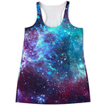 Starfield Nebula Galaxy Space Print Women's Racerback Tank Top