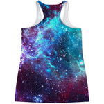Starfield Nebula Galaxy Space Print Women's Racerback Tank Top