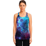 Starfield Nebula Galaxy Space Print Women's Racerback Tank Top