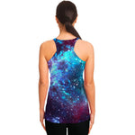 Starfield Nebula Galaxy Space Print Women's Racerback Tank Top