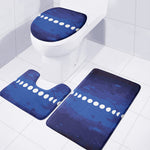 Starry Sky Lunar Phase Print 3 Piece Bath Mat Set