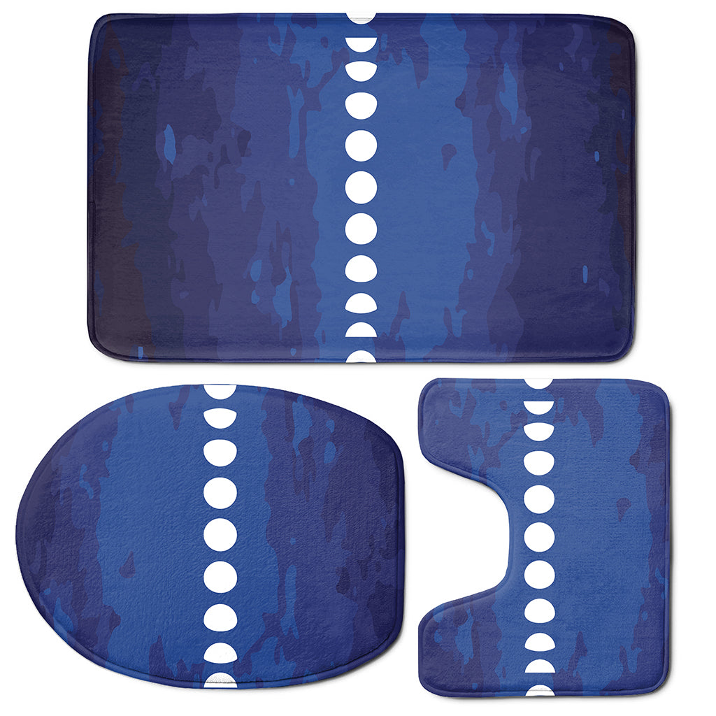 Starry Sky Lunar Phase Print 3 Piece Bath Mat Set