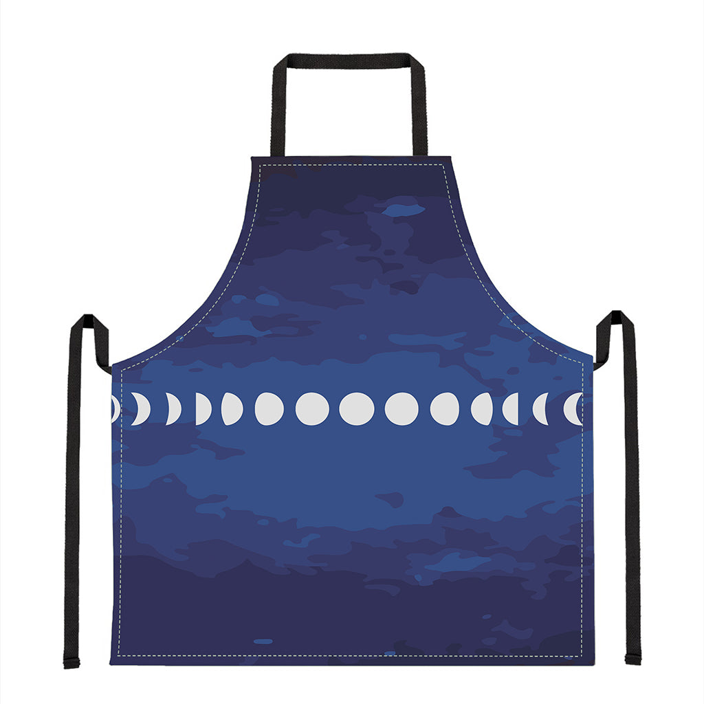 Starry Sky Lunar Phase Print Apron