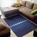 Starry Sky Lunar Phase Print Floor Mat