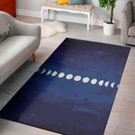 Starry Sky Lunar Phase Print Area Rug