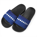 Starry Sky Lunar Phase Print Black Slide Sandals