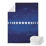 Starry Sky Lunar Phase Print Blanket