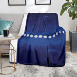 Starry Sky Lunar Phase Print Blanket