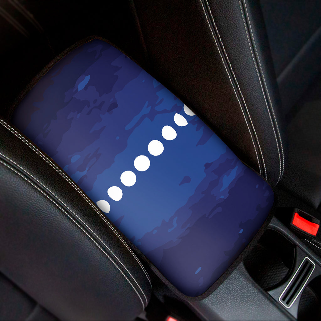 Starry Sky Lunar Phase Print Car Center Console Cover