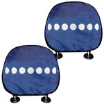Starry Sky Lunar Phase Print Car Headrest Covers