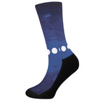 Starry Sky Lunar Phase Print Crew Socks