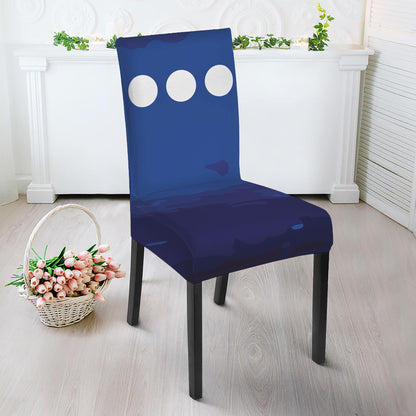 Starry Sky Lunar Phase Print Dining Chair Slipcover