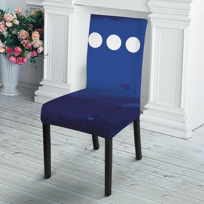 Starry Sky Lunar Phase Print Dining Chair Slipcover