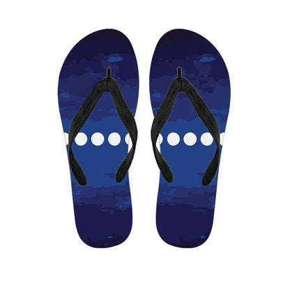 Starry Sky Lunar Phase Print Flip Flops