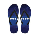 Starry Sky Lunar Phase Print Flip Flops
