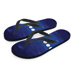 Starry Sky Lunar Phase Print Flip Flops