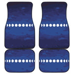 Starry Sky Lunar Phase Print Front and Back Car Floor Mats
