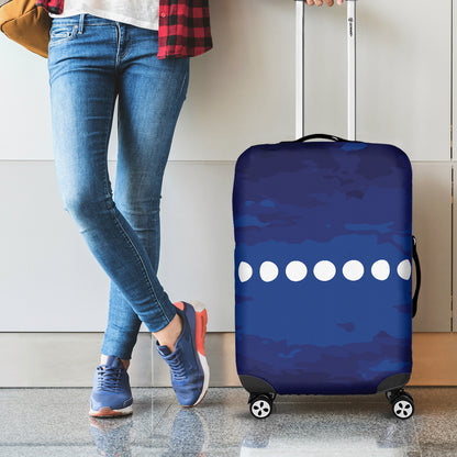 Starry Sky Lunar Phase Print Luggage Cover