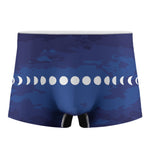 Starry Sky Lunar Phase Print Men's Boxer Briefs