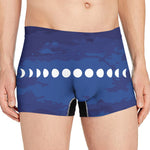 Starry Sky Lunar Phase Print Men's Boxer Briefs