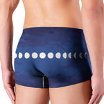 Starry Sky Lunar Phase Print Men's Boxer Briefs