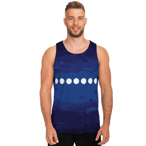 Starry Sky Lunar Phase Print Men's Tank Top