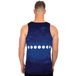 Starry Sky Lunar Phase Print Men's Tank Top