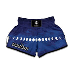 Starry Sky Lunar Phase Print Muay Thai Boxing Shorts