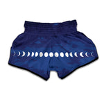 Starry Sky Lunar Phase Print Muay Thai Boxing Shorts