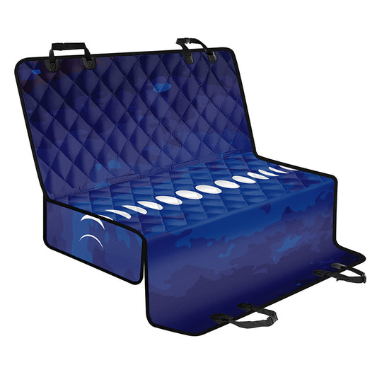 Starry Sky Lunar Phase Print Pet Car Back Seat Cover