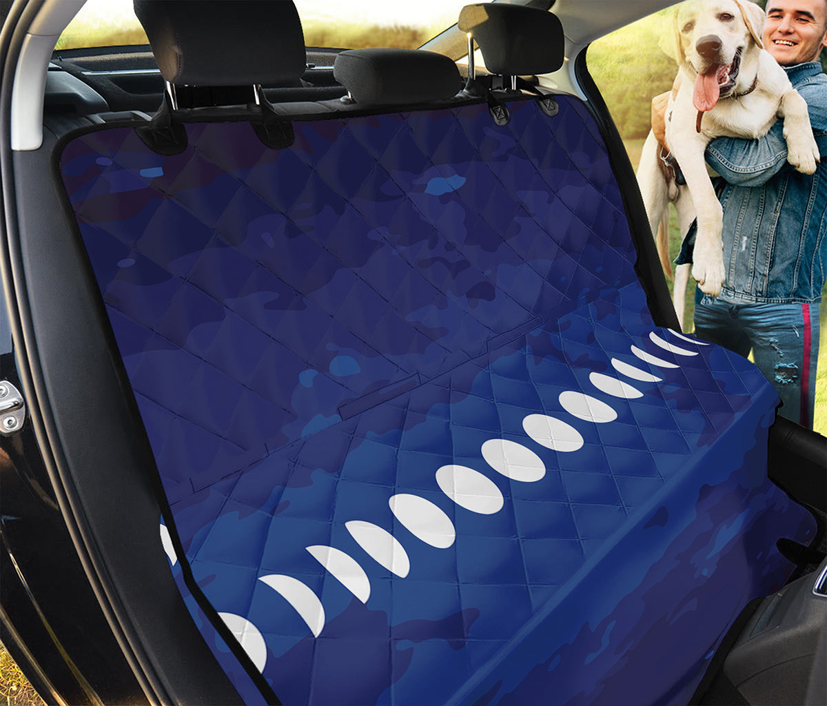 Starry Sky Lunar Phase Print Pet Car Back Seat Cover