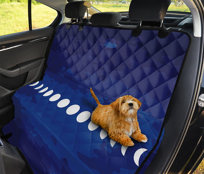 Starry Sky Lunar Phase Print Pet Car Back Seat Cover