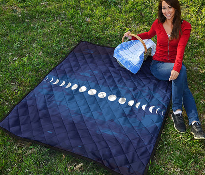 Starry Sky Lunar Phase Print Quilt