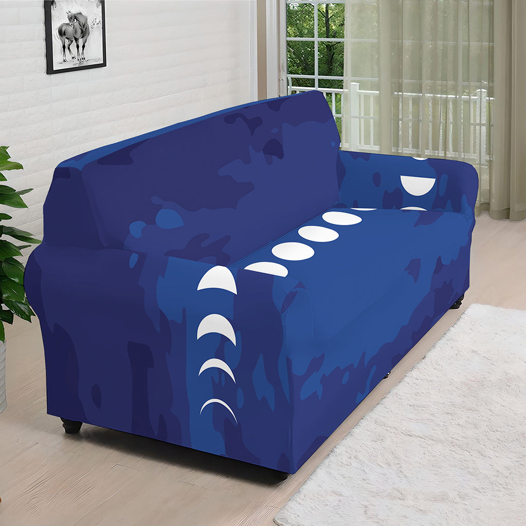 Starry Sky Lunar Phase Print Sofa Cover