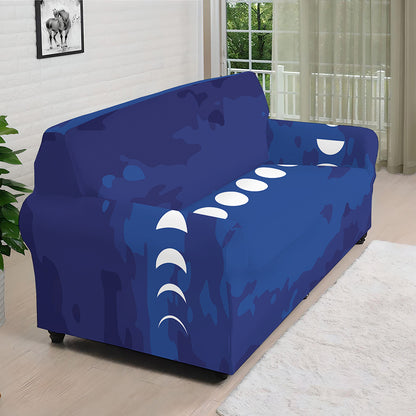 Starry Sky Lunar Phase Print Sofa Cover