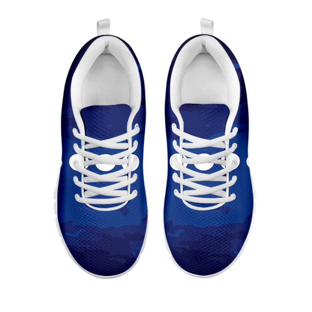 Starry Sky Lunar Phase Print White Sneakers