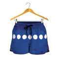 Starry Sky Lunar Phase Print Women's Shorts
