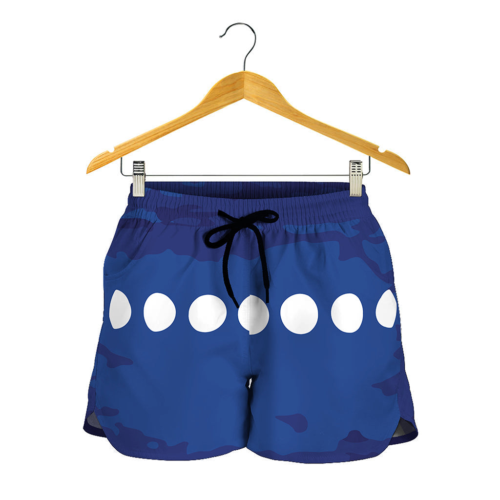 Starry Sky Lunar Phase Print Women's Shorts