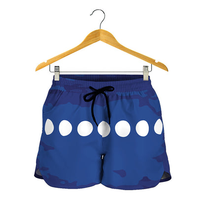 Starry Sky Lunar Phase Print Women's Shorts