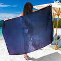 Stars Night Milky Way Print Beach Sarong Wrap