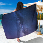 Stars Night Milky Way Print Beach Sarong Wrap