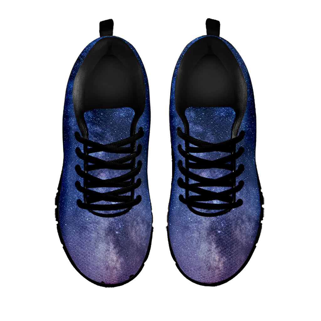 Stars Night Milky Way Print Black Sneakers