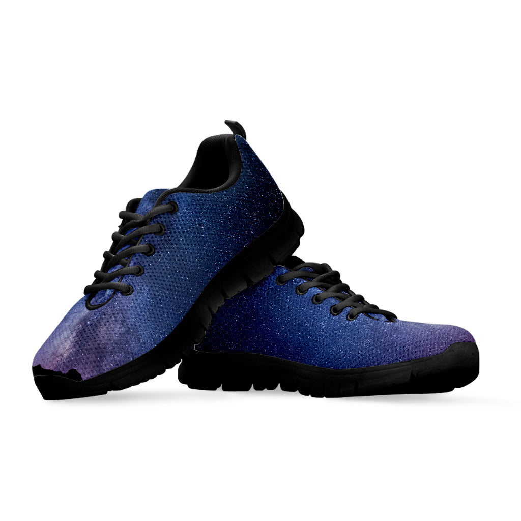 Stars Night Milky Way Print Black Sneakers