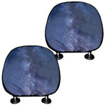 Stars Night Milky Way Print Car Headrest Covers