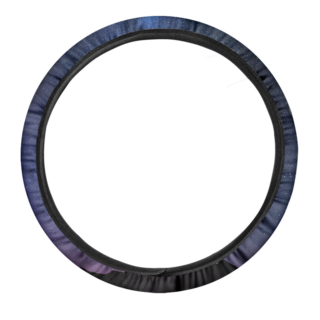 Stars Night Milky Way Print Car Steering Wheel Cover