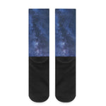 Stars Night Milky Way Print Crew Socks
