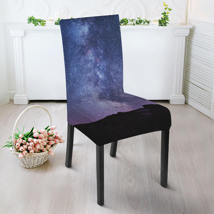 Stars Night Milky Way Print Dining Chair Slipcover