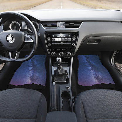 Stars Night Milky Way Print Front and Back Car Floor Mats